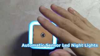 Veilleuses Led à Induction automatique, lampe de chevet à économie d'énergie, veilleuse multicolore pour chambre à coucher