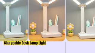 Lampe de bureau LED rechargeable, lumière vive portable