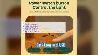 Lampe de bureau LED rechargeable Port USB