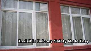 Balcon Invisible Grille maille transparente solution de sécurité dortoir scolaire
