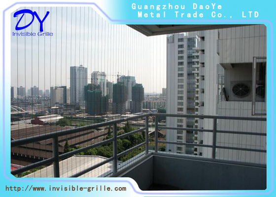 Grille de sécurité invisible pour balcon 7x7 Câble métallique en acier inoxydable 316 en nylon
