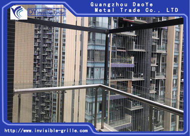 Fortement durable et fort la vue du gril invisible de balcon de vallée de bord de la mer de ville