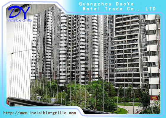 Fil d'acier inoxydable 316 de 2,0 mm pour grille de sécurité invisible de balcon/fenêtre d'immeuble de grande hauteur