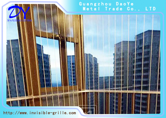 nettoyage facile de cadre en aluminium de gril de Dia. Balcony Invisible de fil de 2.5mm