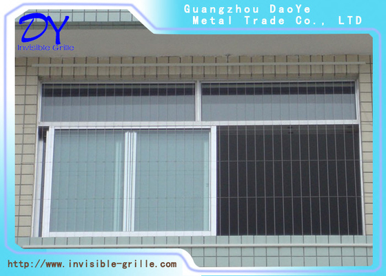 fenêtre sûre moderne grille invisible anodisant 2,0 mm 3,0 mm rails en aluminium