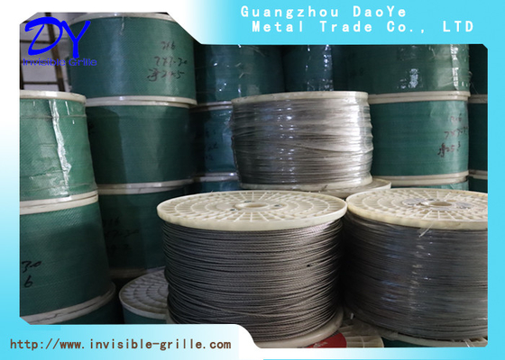 2mm 304 / 316 soudage câble en acier inoxydable pour les grilles invisibles DY