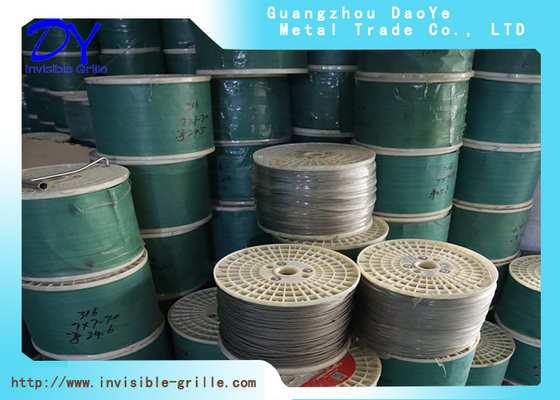 2mm 304 / 316 soudage câble en acier inoxydable pour les grilles invisibles DY