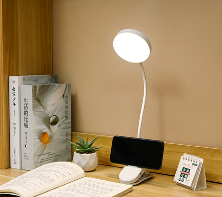 Lampe de table de chambre à coucher réglable à bras avec contrôle tactile de brillance à trois niveaux