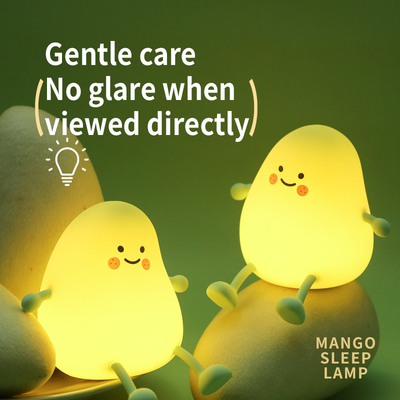 Nouveau petit Mango vert Nuit Lumière Mango Timing avec le sommeil Silicone Lumière cadeau créatif Atmosphère Pat LED Lumière