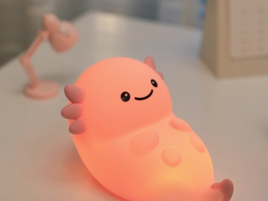 Source de lumière LED Cute lampe de nuit avec 5h-40h de temps d'utilisation et de silicone