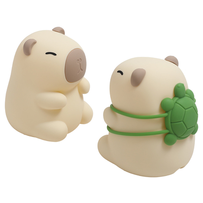 Logo personnalisé Capybara enfants cadeau chambre à coucher mignonne lampe douce couleur dégradé chien lumière de nuit en silicone