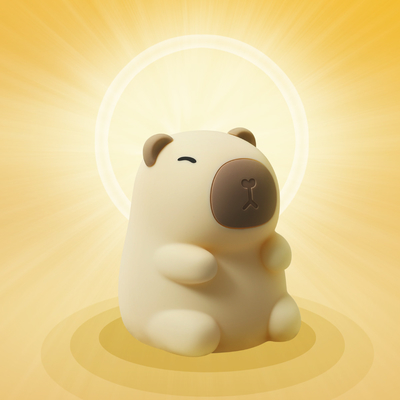 Nouvelle arrivée 7 couleurs de silicone Capybara lampe de nuit cadeaux d'anniversaire