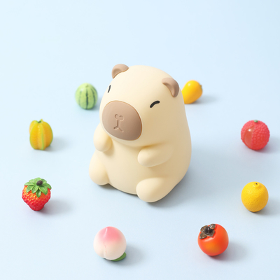 Logo personnalisé Capybara enfants cadeau chambre à coucher mignonne lampe douce couleur dégradé chien lumière de nuit en silicone