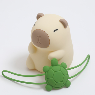 Logo personnalisé Capybara enfants cadeau chambre à coucher mignonne lampe douce couleur dégradé chien lumière de nuit en silicone