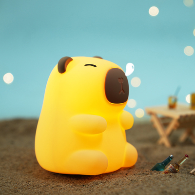 Nouvelle arrivée 7 couleurs de silicone Capybara lampe de nuit cadeaux d'anniversaire