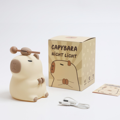 Cute Silicone Capybara Lumière de nuit Lumière de nuit pour enfants Cadeau USB Rechargeable Lumière de nuit pour animaux de silicone