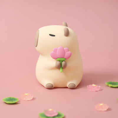 Cute Silicone Capybara Lumière de nuit Lumière de nuit pour enfants Cadeau USB Rechargeable Lumière de nuit pour animaux de silicone