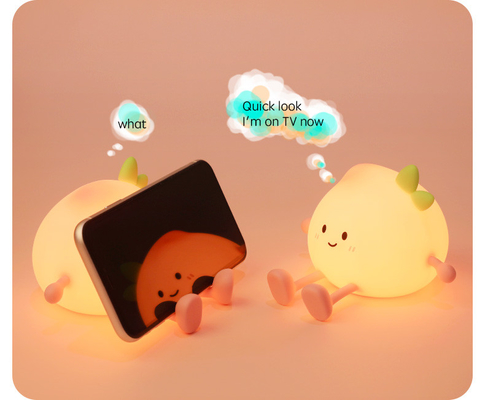 Dernière lumière de nuit de silicone de pêche rechargeable pour la protection des yeux lampe de chevet pour chambre de bébé