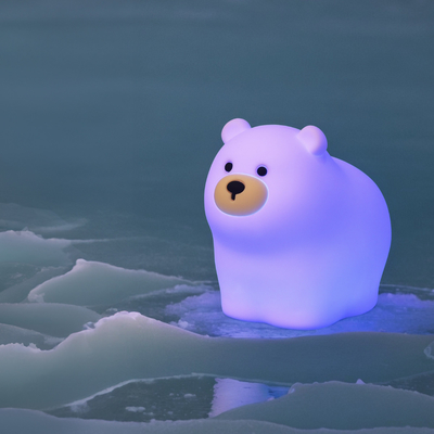 OEM Led Cute Cartoon Lumière de sommeil d'ours en silicone usb lampe de nuit rechargeable chambre à coucher bébé Lumière de nuit à côté du lit
