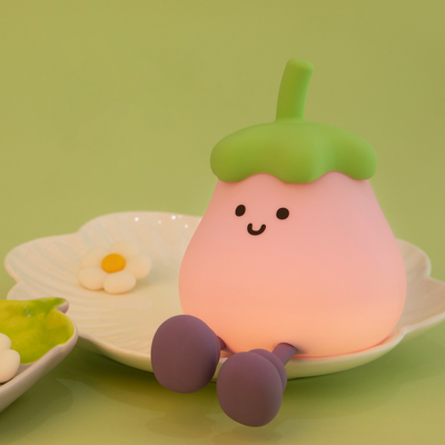 Les légumes Petits aubergines Lampes de silicone USB chambre à coucher rechargeable Lit de chevet Lumières de nuit pour cadeaux