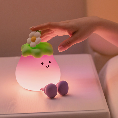 Les légumes Petits aubergines Lampes de silicone USB chambre à coucher rechargeable Lit de chevet Lumières de nuit pour cadeaux