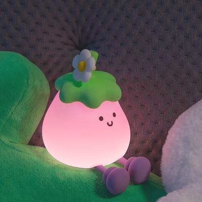 Les légumes Petits aubergines Lampes de silicone USB chambre à coucher rechargeable Lit de chevet Lumières de nuit pour cadeaux