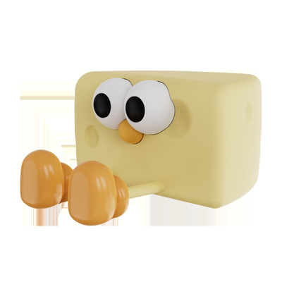 Lampe de nuit LED rechargeable amusante Cartoon Cheese Silicone Lampe de table Sensor tactile Animaux bricolage enfants chambre cadeau enfants