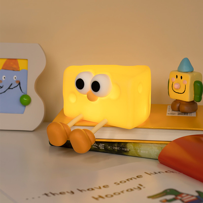 Chine usine design moderne USB rechargeable silicone bébé lampe de nuit lampe lumineuse maison intelligente avec un fromage design pour chambre des filles