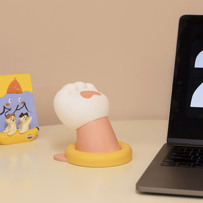 Lumière de nuit à patte de chat avec source d'alimentation à batterie et conception multifonctionnelle