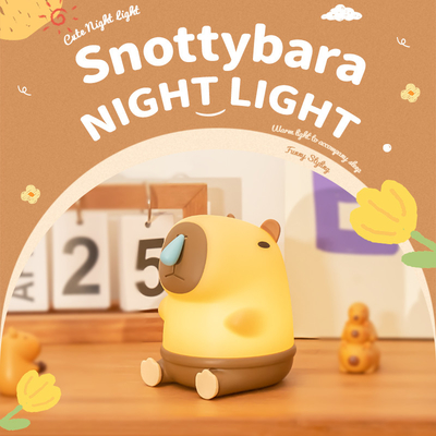 Cute lampe de table Snottybara Animal rechargeable dessin animé créatif Capybara lampe de nuit en silicone