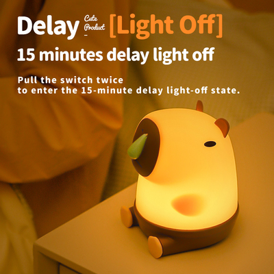Lumière de nuit en gros Capybara Petite lampe de nuit pour animaux Snottybara Lumières tactiles en silicone Décor Portable Rechargeable pour enfants