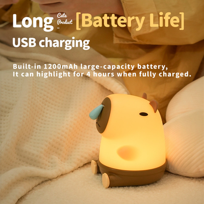 Lumière de nuit en gros Capybara Petite lampe de nuit pour animaux Snottybara Lumières tactiles en silicone Décor Portable Rechargeable pour enfants