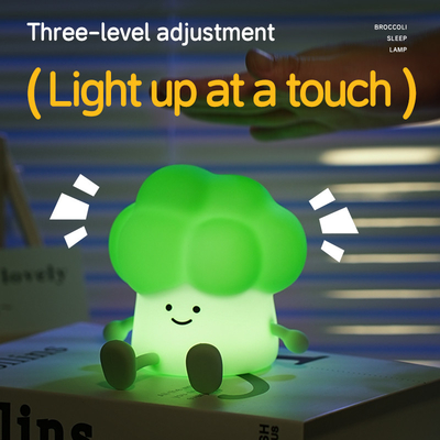 Lumière de nuit en silicone rechargeable lampe de chevet légumière à 3 niveaux de bronzage