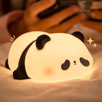 Personnalisation Lumière de nuit en silicone Panda USB Rechargeable Table Led Lamp Lumière de nuit Lumières de nuit en silicone Pour la chambre des enfants