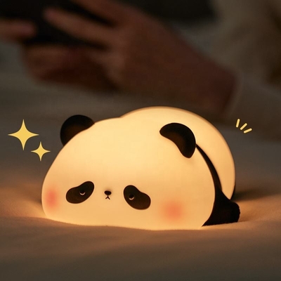 Personnalisation Lumière de nuit en silicone Panda USB Rechargeable Table Led Lamp Lumière de nuit Lumières de nuit en silicone Pour la chambre des enfants