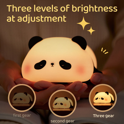 Personnalisation Lumière de nuit en silicone Panda USB Rechargeable Table Led Lamp Lumière de nuit Lumières de nuit en silicone Pour la chambre des enfants