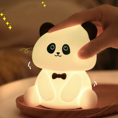 Cute Animal USB Lampes rechargeables pour bébé Silicone Panda LED Lumière de nuit pour enfants