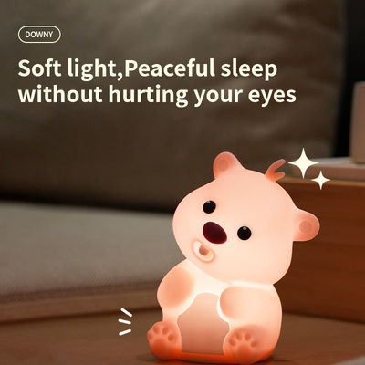 Lumière de nuit en silicone Pat avec l'atmosphère de sommeil Lumière créative Jouet festif Lumière décorative Le jour des enfants Cadeau de Noël