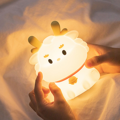 Charge de dragon à la voix intelligente avec couchage en silicone Pat Créatif Nuit de lumière cadeau