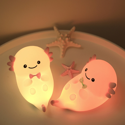 Lumière de nuit USB pour la maison moderne Lumière hexagonale de bébé poisson dinosaure LED avec capteur tactile Lumière rechargeable en silicone colorée