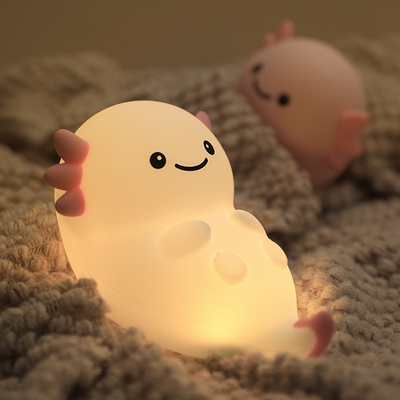 Lumière de nuit USB pour la maison moderne Lumière hexagonale de bébé poisson dinosaure LED avec capteur tactile Lumière rechargeable en silicone colorée