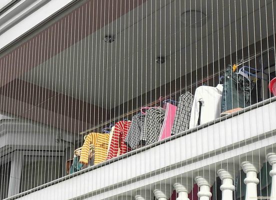 Grille de balcon invisible noir 316 fil 12 1 et revêtement en nylon de 2,0 mm