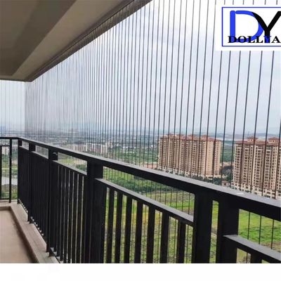 Fixed Window Invisible Grille with Aluminum Alloy Frame and Nylon Coating for Home Security
