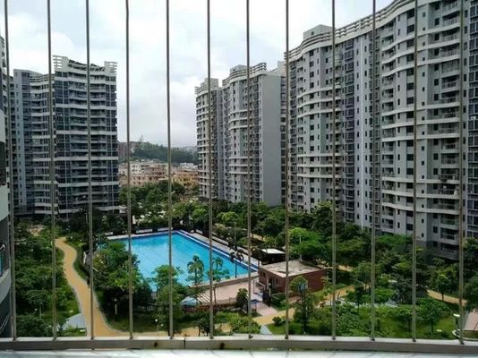 Balcon en acier inoxydable de qualité 316 Grille invisible avec classification de sécurité B et écart de fil de 5 cm