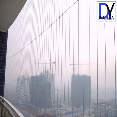 Grille invisible en acier inoxydable 316 avec un espacement de fils de 5 cm pour une évacuation facile en cas d'incendie