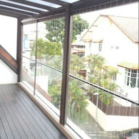 Balcon Grille invisible Maillage transparent Sécurité Durabilité Bâtiments modernes