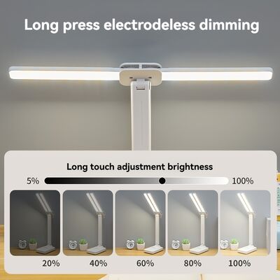 Lampe de table à LED à réglage de luminosité à trois niveaux fournissant une solution d'éclairage pour les environnements de travail, d'étude et de détente