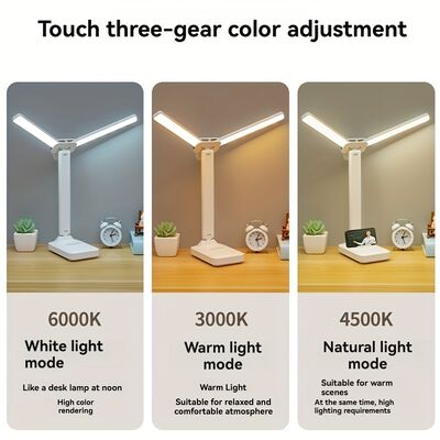 Lampe de table à LED à réglage de luminosité à trois niveaux fournissant une solution d'éclairage pour les environnements de travail, d'étude et de détente