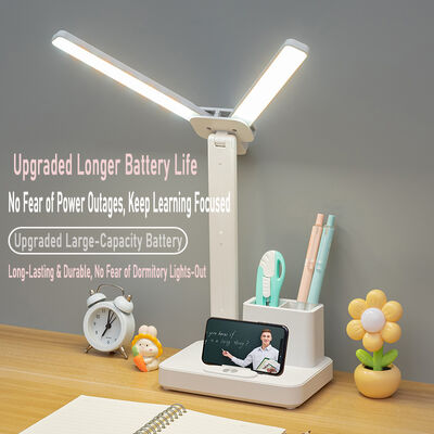 Lampe de bureau LED à petite taille alimentée par USB avec contrôle tactile direct d'usine, lampe de chevet rechargeable, lampe de lecture, abat-jour blanc, livraison directe