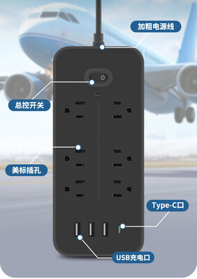 prise électrique de table portable avec sortie USB 5V 2,4A